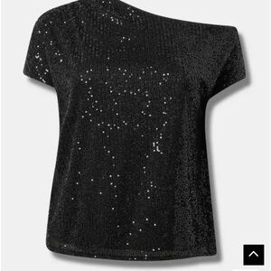 Torrid Off Shoulder Sequin Top